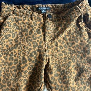 Sanctuary X Anthropologie Leopard Print Jogger Pants Medium NWT Zip Ankle Zip Up